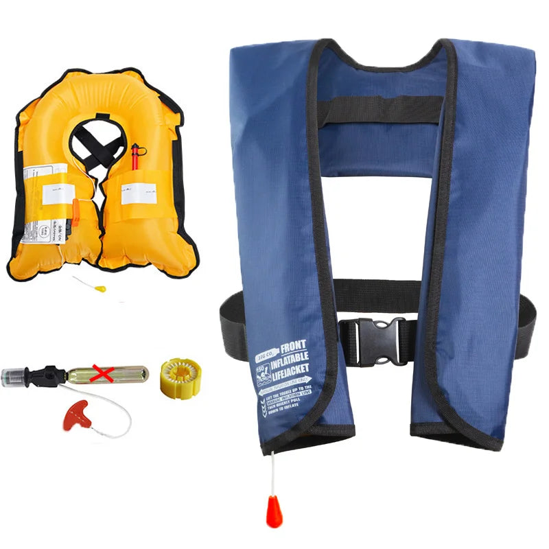 Inflated Fishing Vest Adult Manual Auto Inflatable Life Jacket 150N PFD Adult Marine Vest Water Sport Raft Boating Accessories
