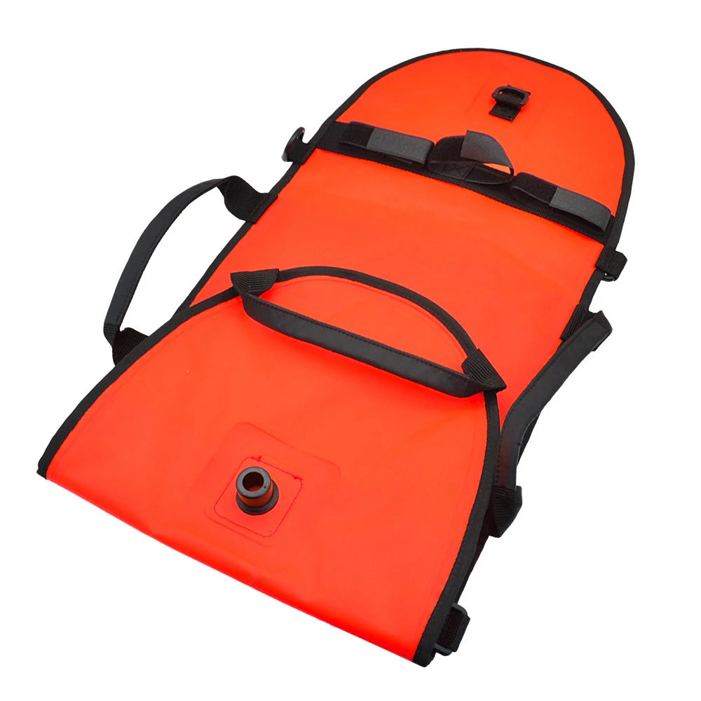 Inflatable Safety Float Scuba Diving Surface Marker Signal Float with Dive Flag 78LBS Maximum Buoyancy for Spearfishing Swimming