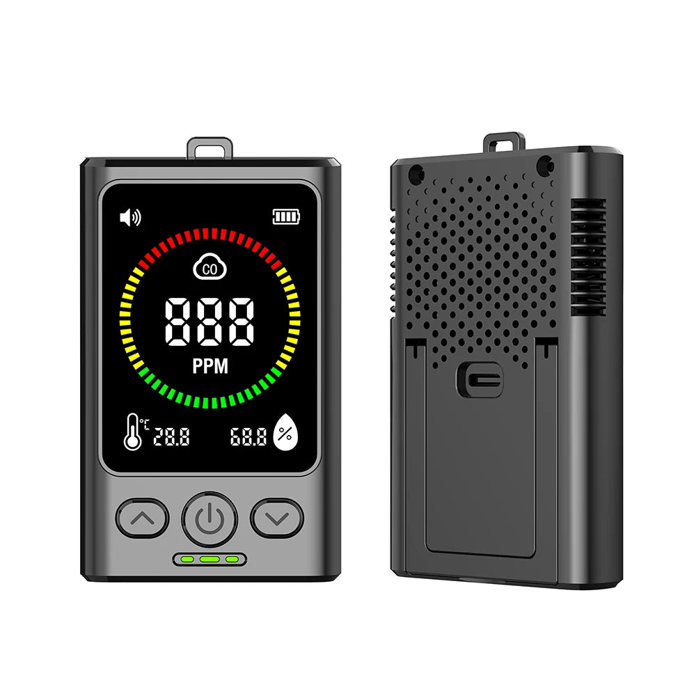Portable Carbon Monoxide Detector Rechargeable Digital Carbon Monoxide Alarm Suitable for homes, garages and offices etc.