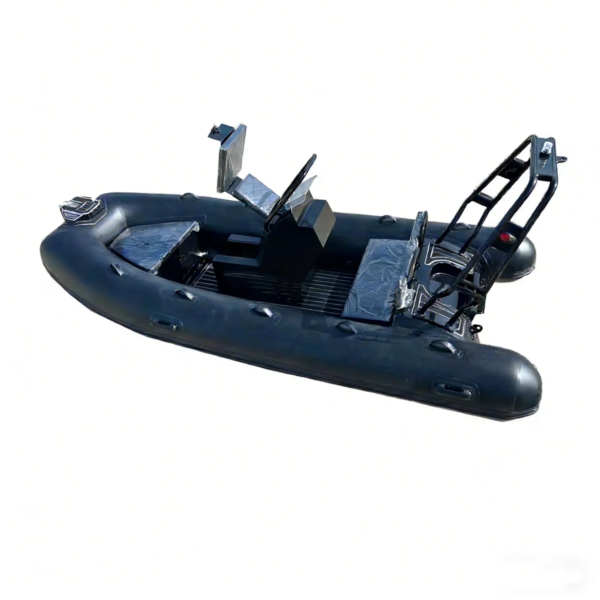 RIB Boats 11.8ft 3.6m PVC Fiberglass RIB Inflatable Boat Heavy Duty Fishing Motor Rowing Outdoor Water Sports Vessel