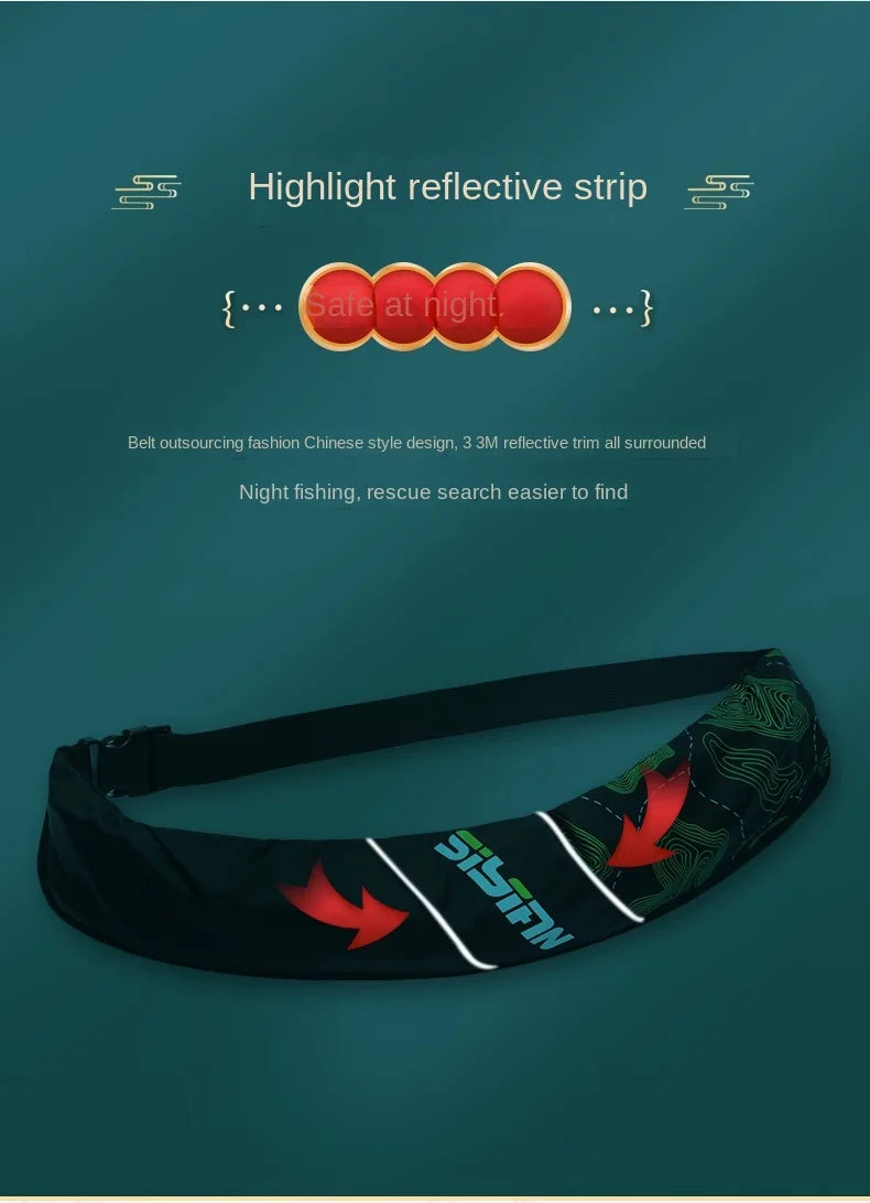 Fishing Life Jacket Adult Automatic Inflatable Portable Buoyancy Belt Professional Boat Fishing Equipment Car Lifebuoy Adult