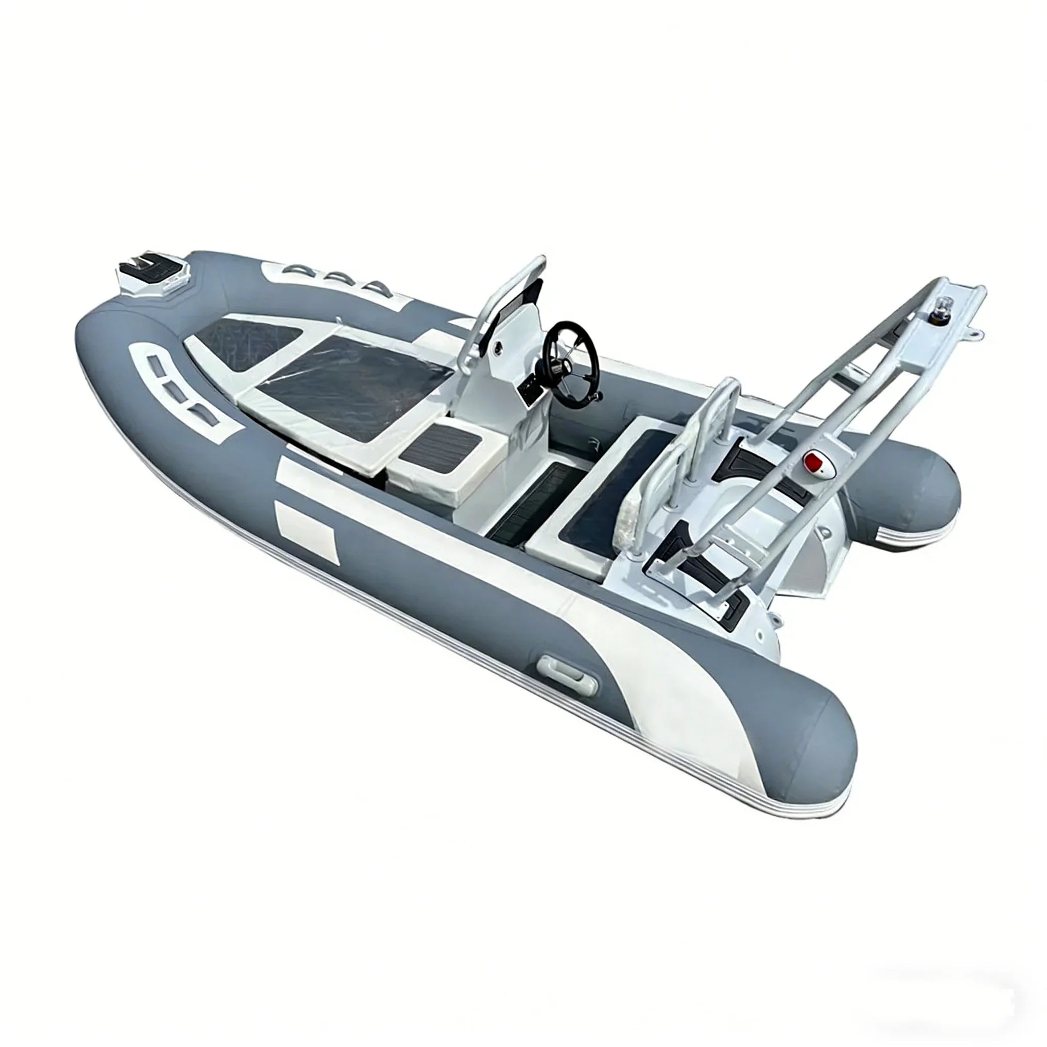RIB Boats 11.8ft 3.6m PVC Fiberglass RIB Inflatable Boat Heavy Duty Fishing Motor Rowing Outdoor Water Sports Vessel