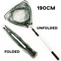 Retractable Landing Fishing Net 190cm Aluminum Alloy Telescopic Fishing Net Foldable Sea Mesh Brail For Carp Fly Fishing