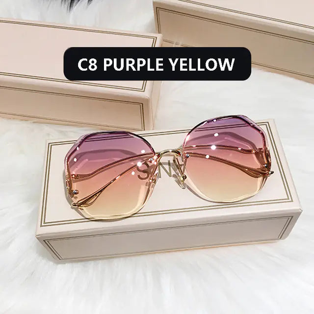 Fashion Gradient Pilot Sunglasses for Women UV400
