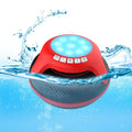Portable Bluetooth SpeakersWireless Floating Speaker Stereo with Waterproof IPX7 and Colorful LED Light10 Meters Bluetooth Range Shower Speaker for Outdoor Pool Hot Tub Gifts (Red and Black)