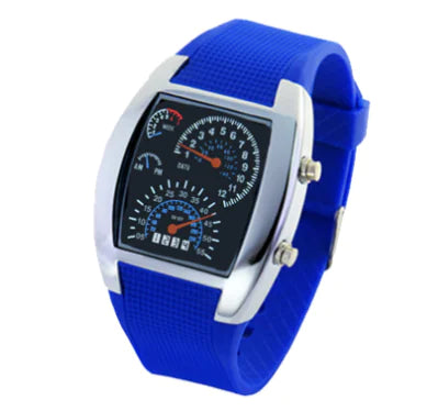 LED Electronic Aviation Watch for Men - Stylish Sports Design