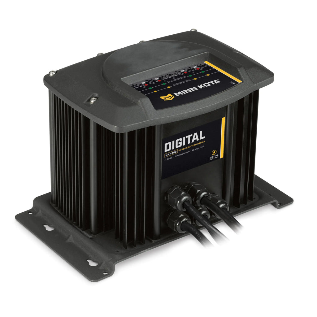 Minn Kota 1824405 MK 440D Digital On-Board Marine Battery Charger 4 Bank x 10 amps