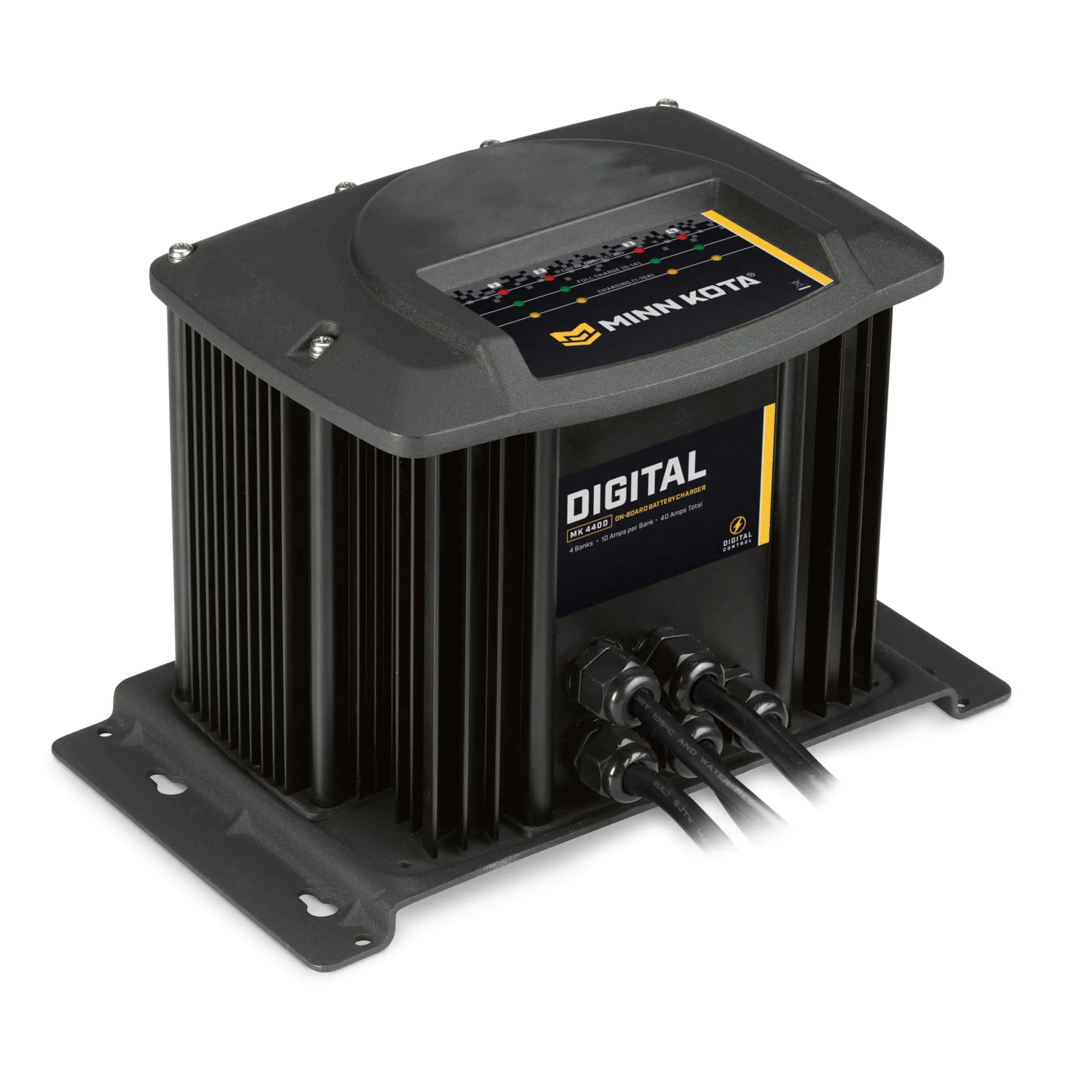 Minn Kota 1824405 MK 440D Digital On-Board Marine Battery Charger 4 Bank x 10 amps