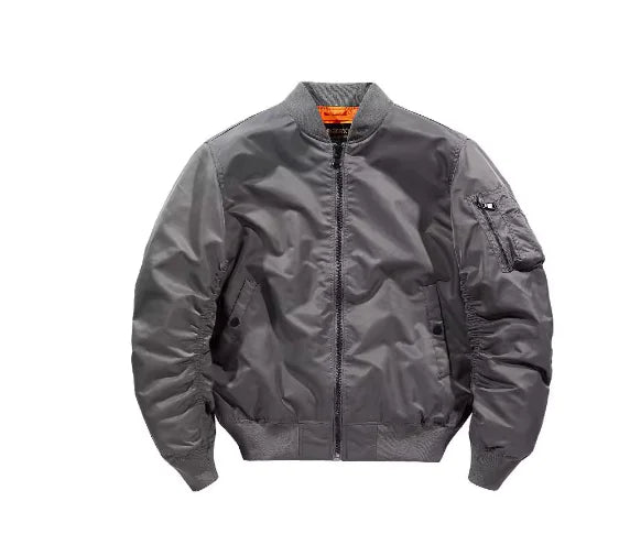 Men's Military Green Pilot Jacket - European Style