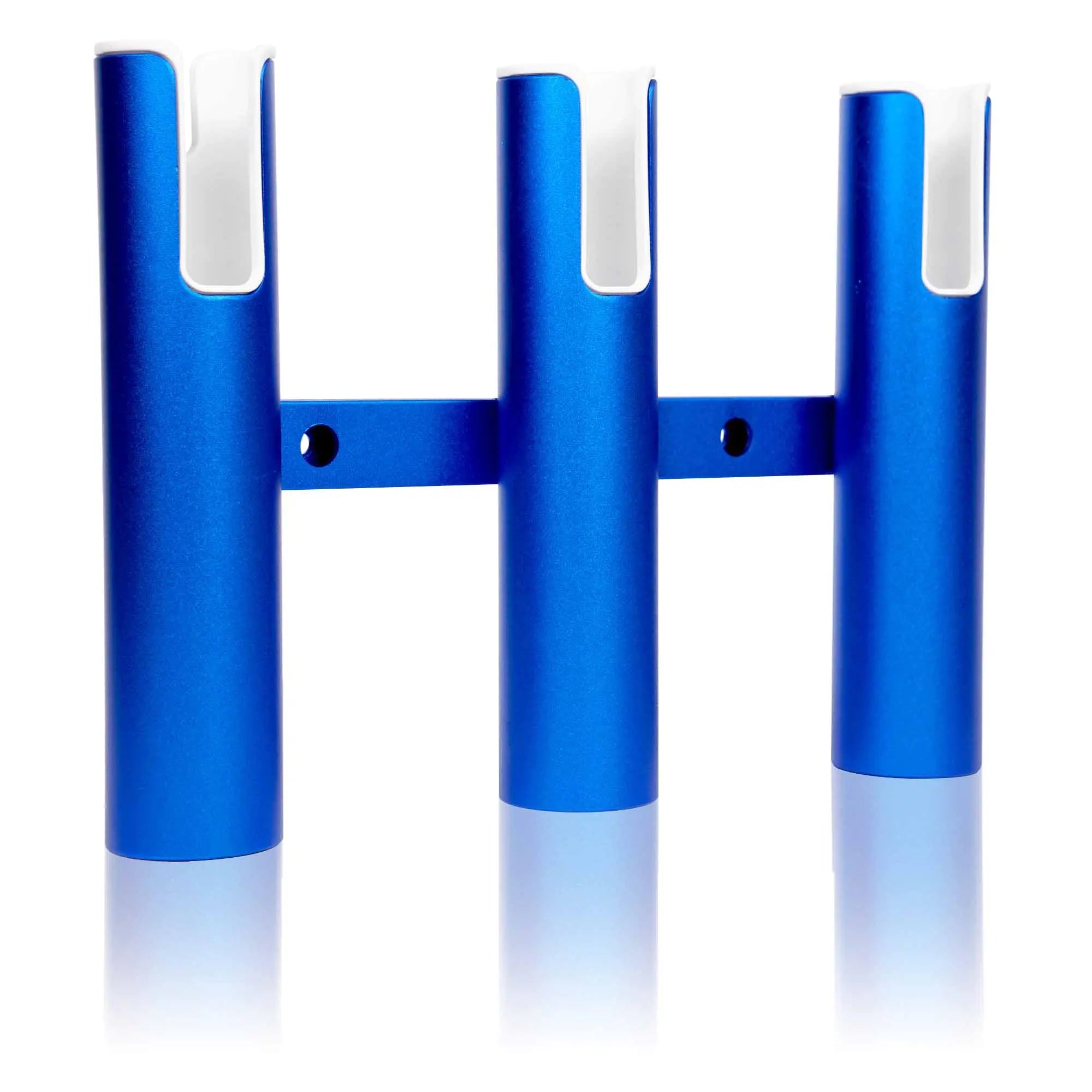 Aluminium Fishing Rod Holders for Boat Wall-Mounted Fishing Pole Roof Rod RackSurf Fishing Rod Holder for Truck Boats & Yacht (3 Tubes Blue)