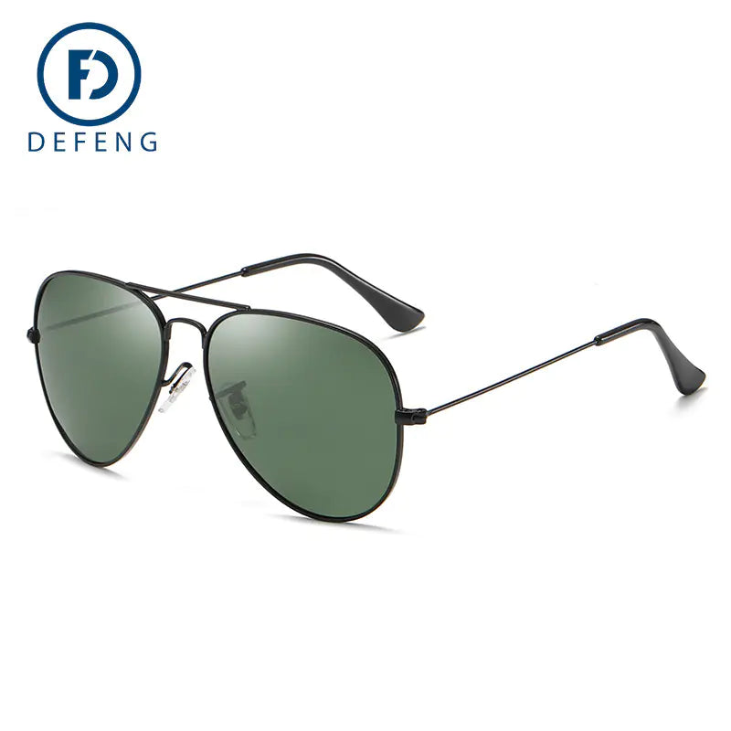 Men's DEFENG Polarized Pilot Sunglasses with Colorful Lenses - Aviator