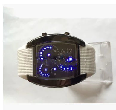 LED Electronic Aviation Watch for Men - Stylish Sports Design