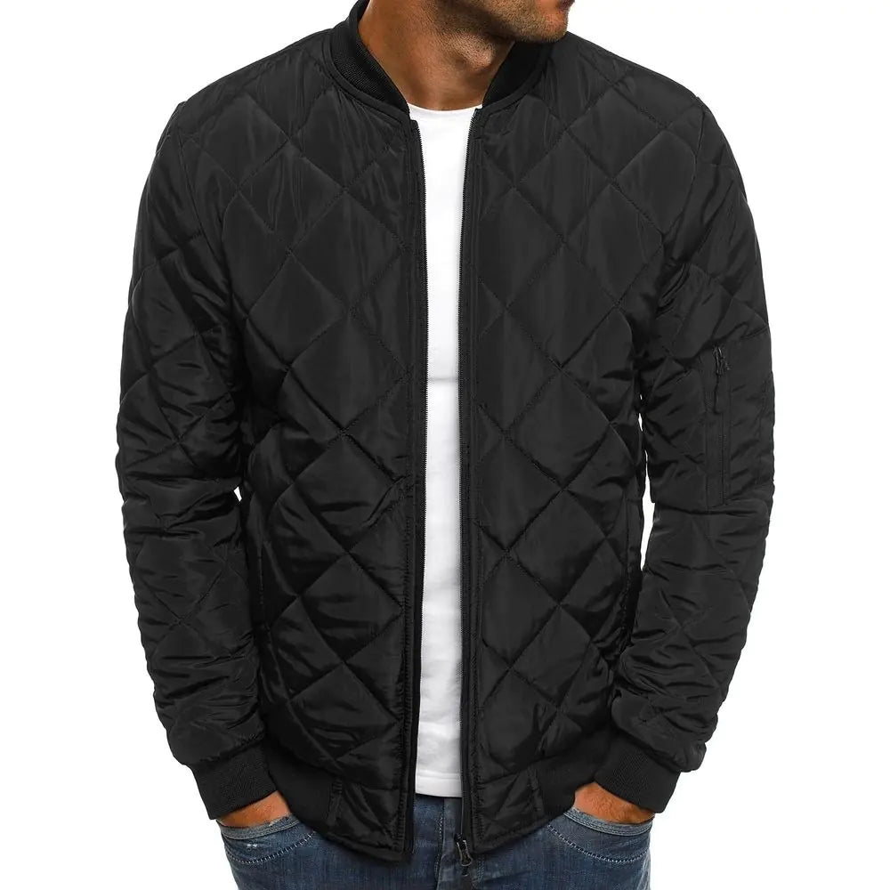 Men's Cotton Pilot Jacket - Solid Color Outerwear