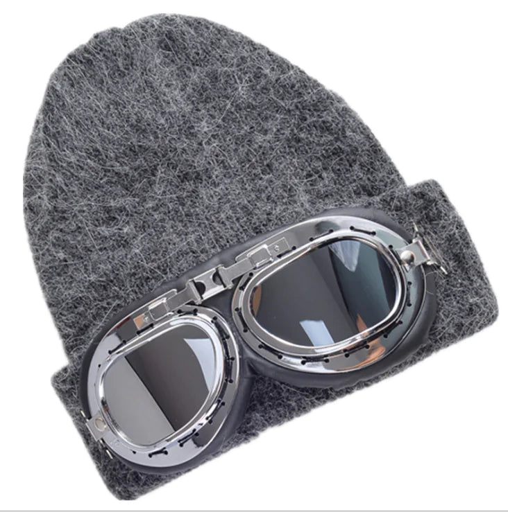 Korean Style Knit Beanie for Women - Pilot Ski Hat