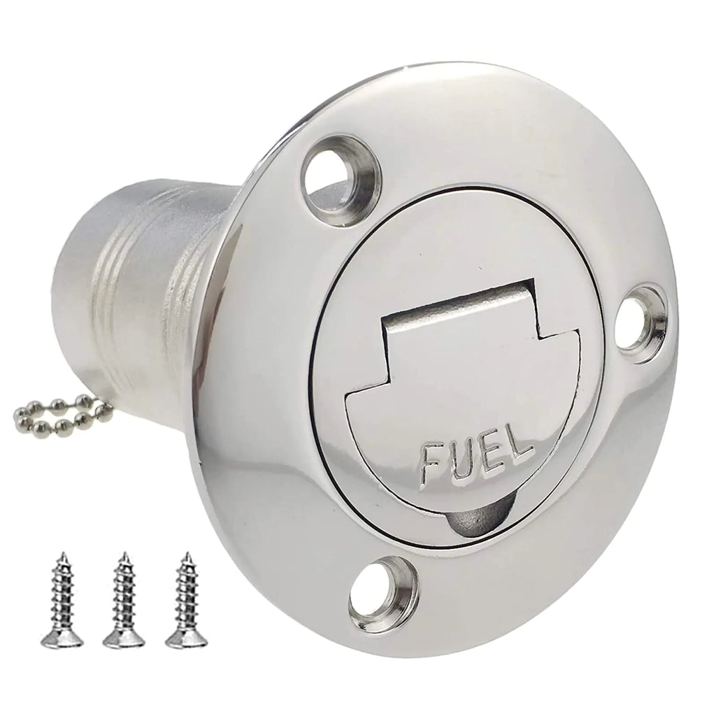 ISURE MARINE Boat Fuel Deck Fill/Filler with Keyless Cap 1-1/2" Marine Mirror- Polished 316 Stainless Steel Hardware for Boat Yacht Caravan 1-1/2" 38mm