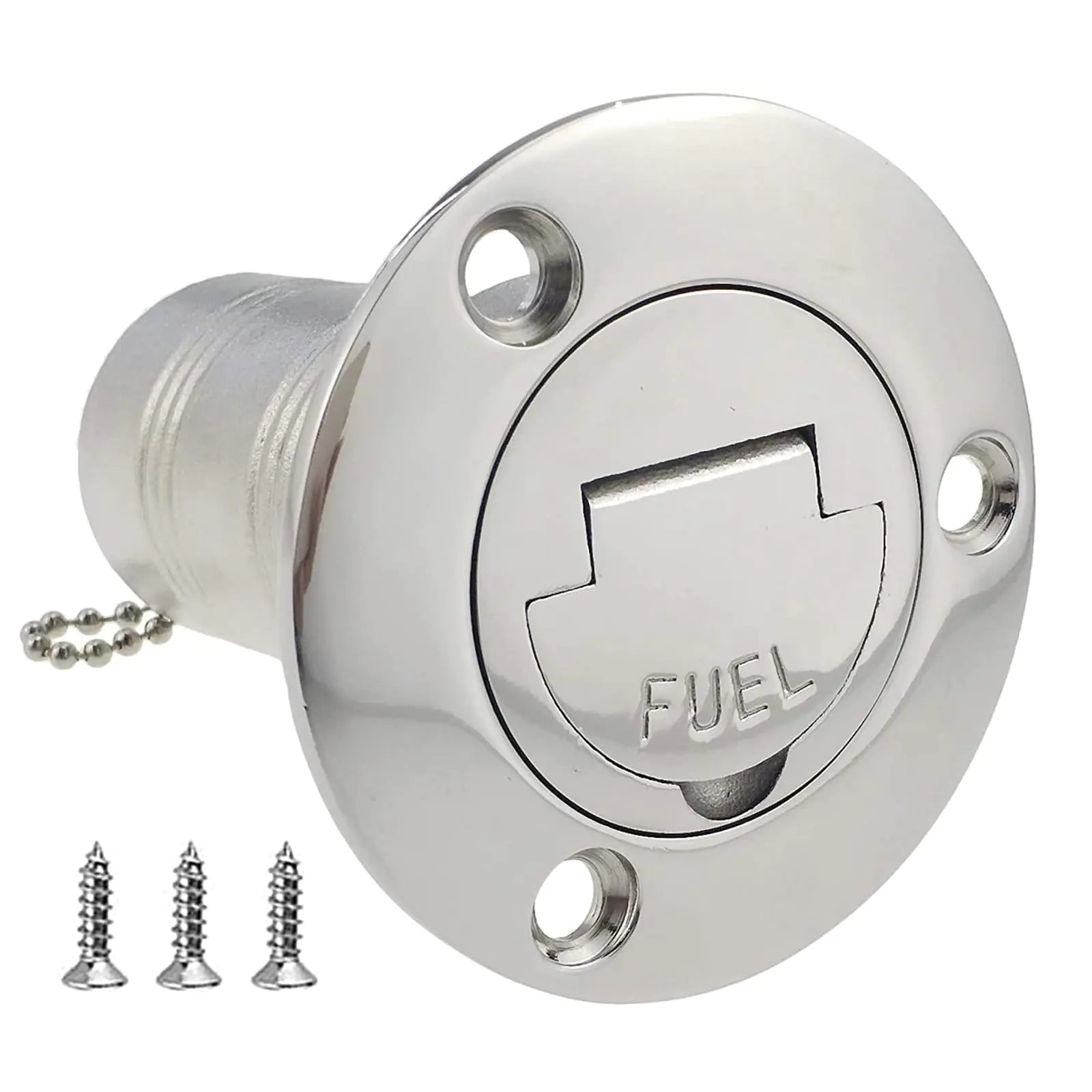 ISURE MARINE Boat Fuel Deck Fill/Filler with Keyless Cap 1-1/2" Marine Mirror- Polished 316 Stainless Steel Hardware for Boat Yacht Caravan 1-1/2" 38mm