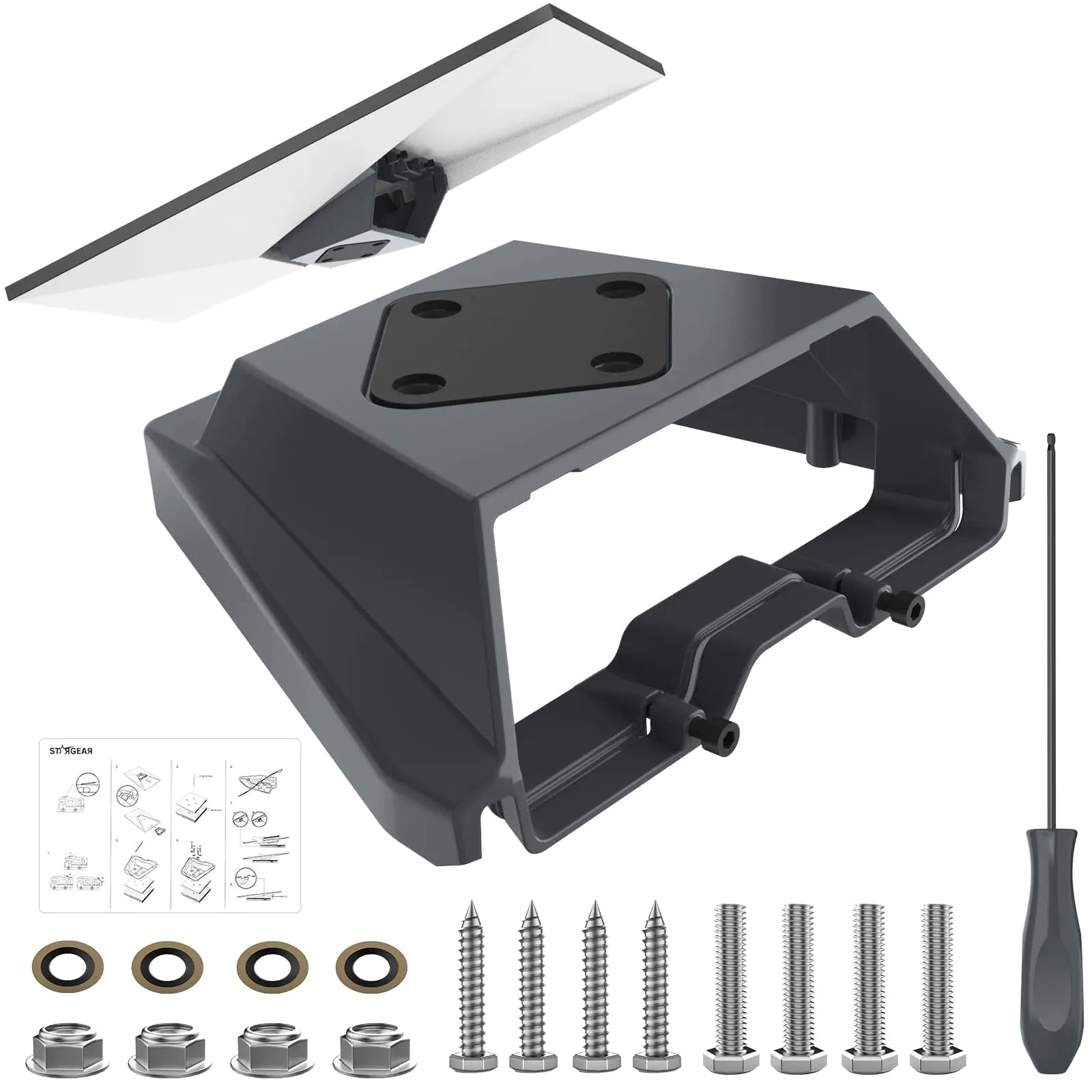 for Starlink Gen 3 Mount Anti-Theft & Aluminum Alloy Mounting Kit for Starlink V3 Mount Starlink Roof RV Flat Mount