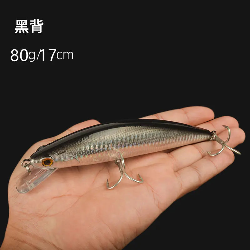 60g Sinking Minnow Lure for Deep Sea Fishing