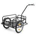 Ktaxon Foldable Bike Trailer Bicycle Trailer with Unmatched Load Capacity 16 Inch Pneumatic Tire Universal Coupler Foldable Frame and Safe Reflectors Design