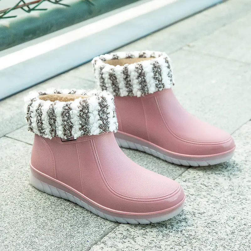 New Women's Low Tube Candy Color Cotton Water Shoes
