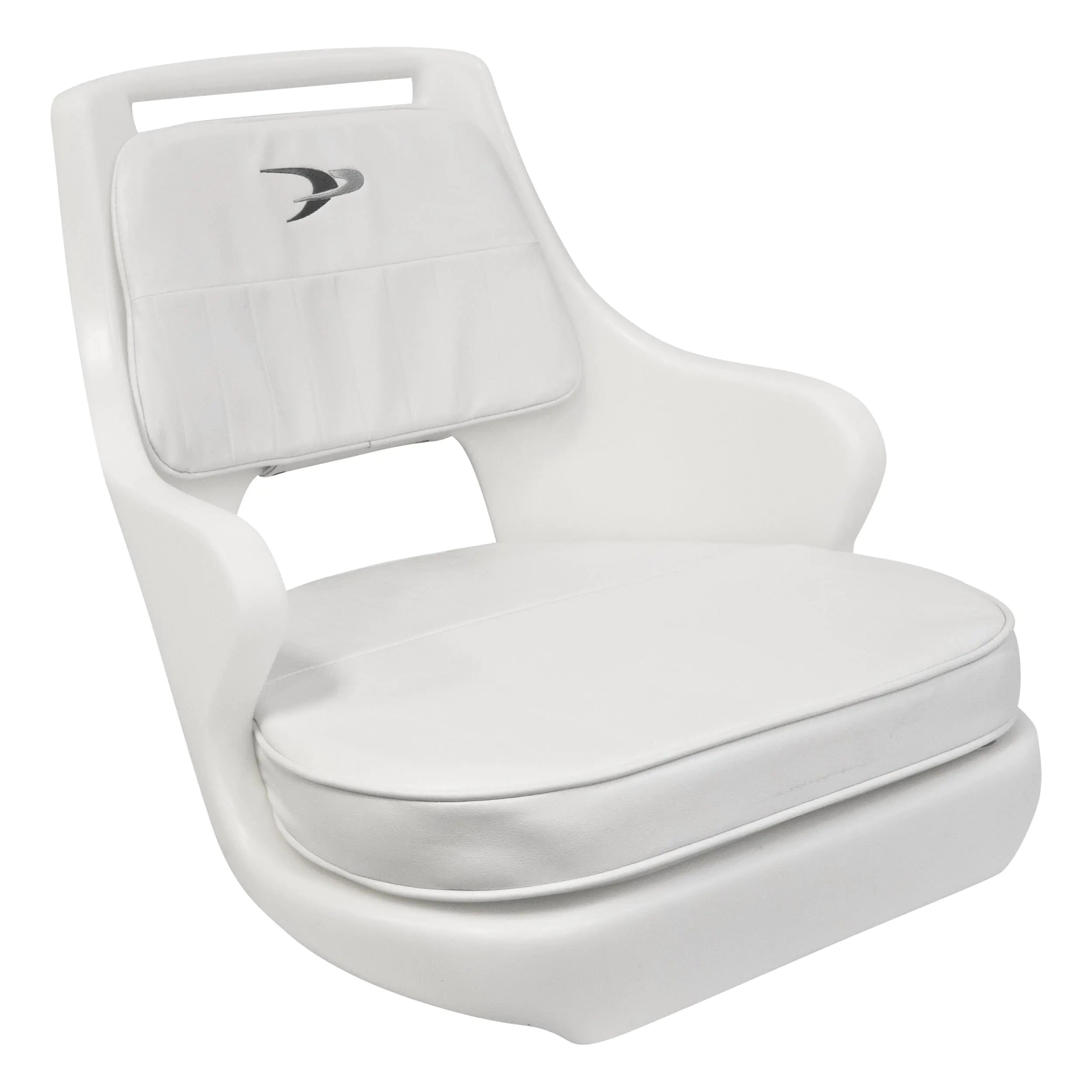 Wise 8WD015-3-710 Standard Compact Pilot Chair with Cushions and Mounting Plate White