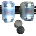 Bright Eyes Portable Marine LED Navigation Safety Stern Lights for Kayak Canoe Dinghy or Yacht | White | Silicone Rubber Battery Powered and Water-Resistant