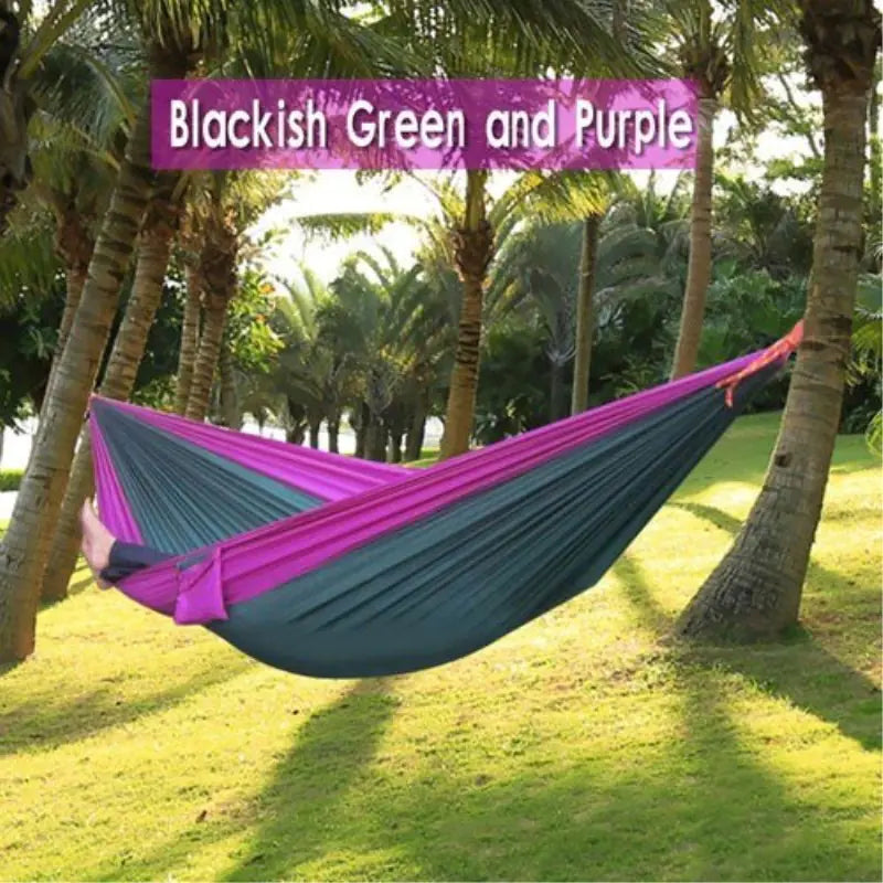 Dual-Tone Parachute material Hammock Compact (lightweight and packable)