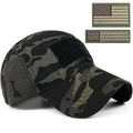 Rayna Fashion Black American Flag Hat Patch American Flag Hat Patch Flag Hat Military Patch Hat USA Flag Cap for Men Camo Hat with Patch Multicam-LG