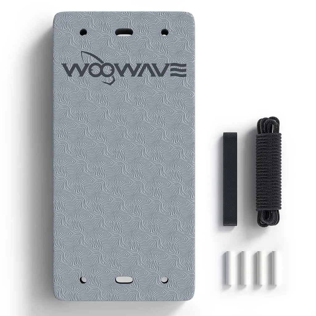 WOOWAVE Flat Fender Prevent Scratches for Yacht Motorboat Boat Bumper 3 Layer EVA Boat Fender with Rope (24inch Gray)