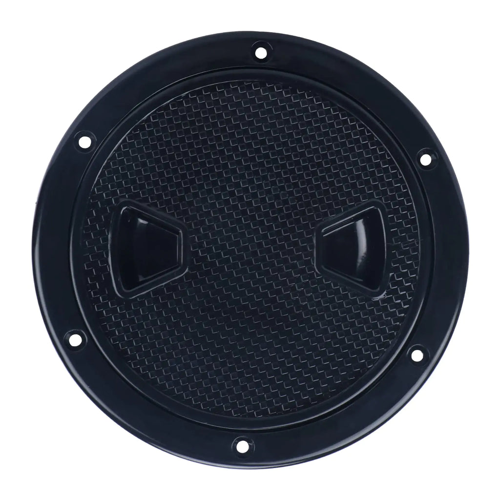 Hoffen 4"- 8" Hatch Black Round Non Slip Inspection Hatch w/Detachable Cover for Marine Boat Yacht (6 inch)