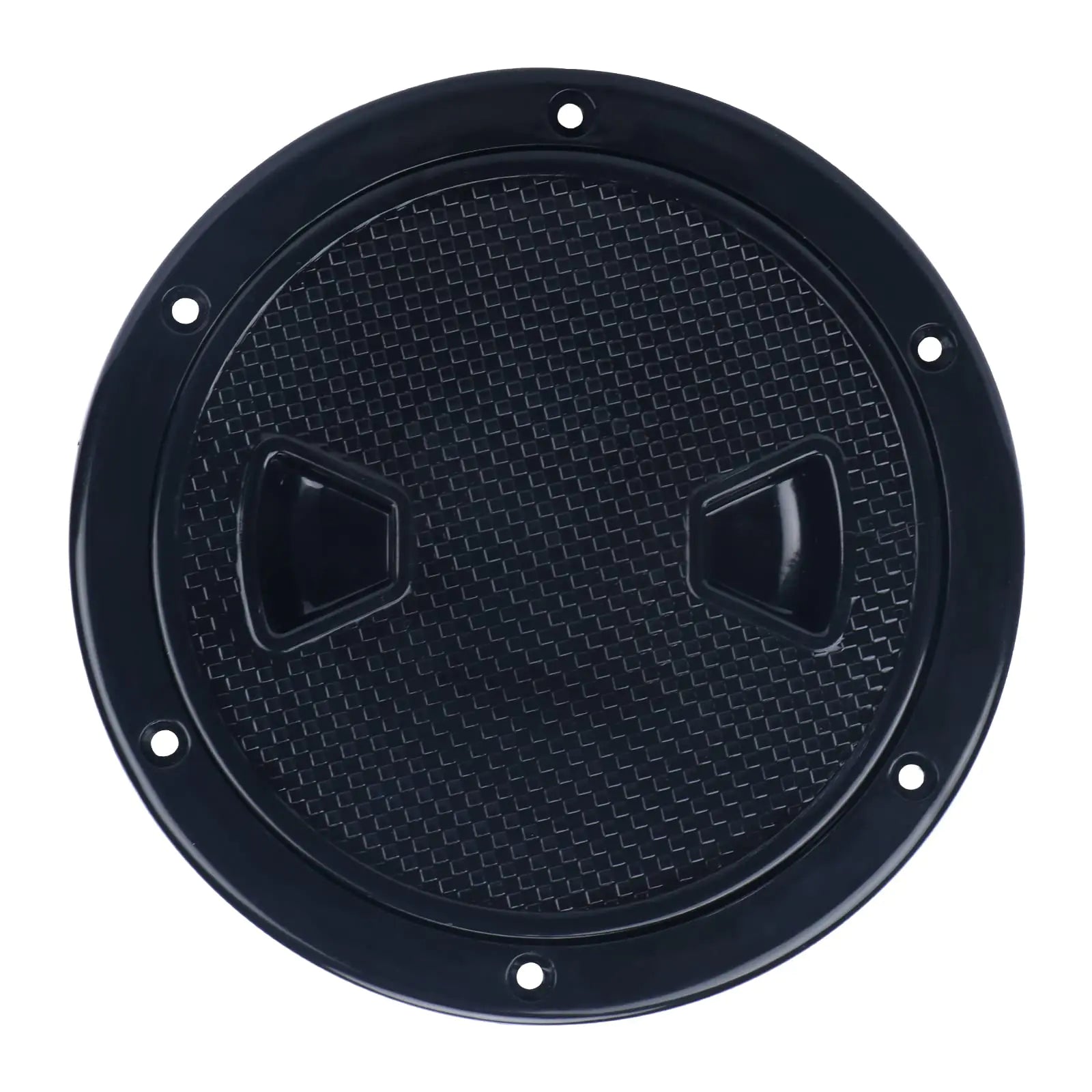 Hoffen 4"- 8" Hatch Black Round Non Slip Inspection Hatch w/Detachable Cover for Marine Boat Yacht (6 inch)