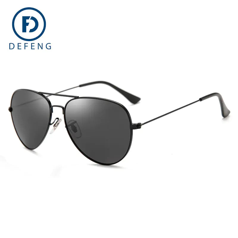 Men's DEFENG Polarized Pilot Sunglasses with Colorful Lenses - Aviator