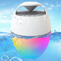 Blufree Floating Pool Speaker with Lights Portable Bluetooth Pool Speakers IP68 Waterproof Hot Tub Speaker for Outdoor Pool Sports Home Party Louder Volume Rich Bass Mic 82ft Wireless Range