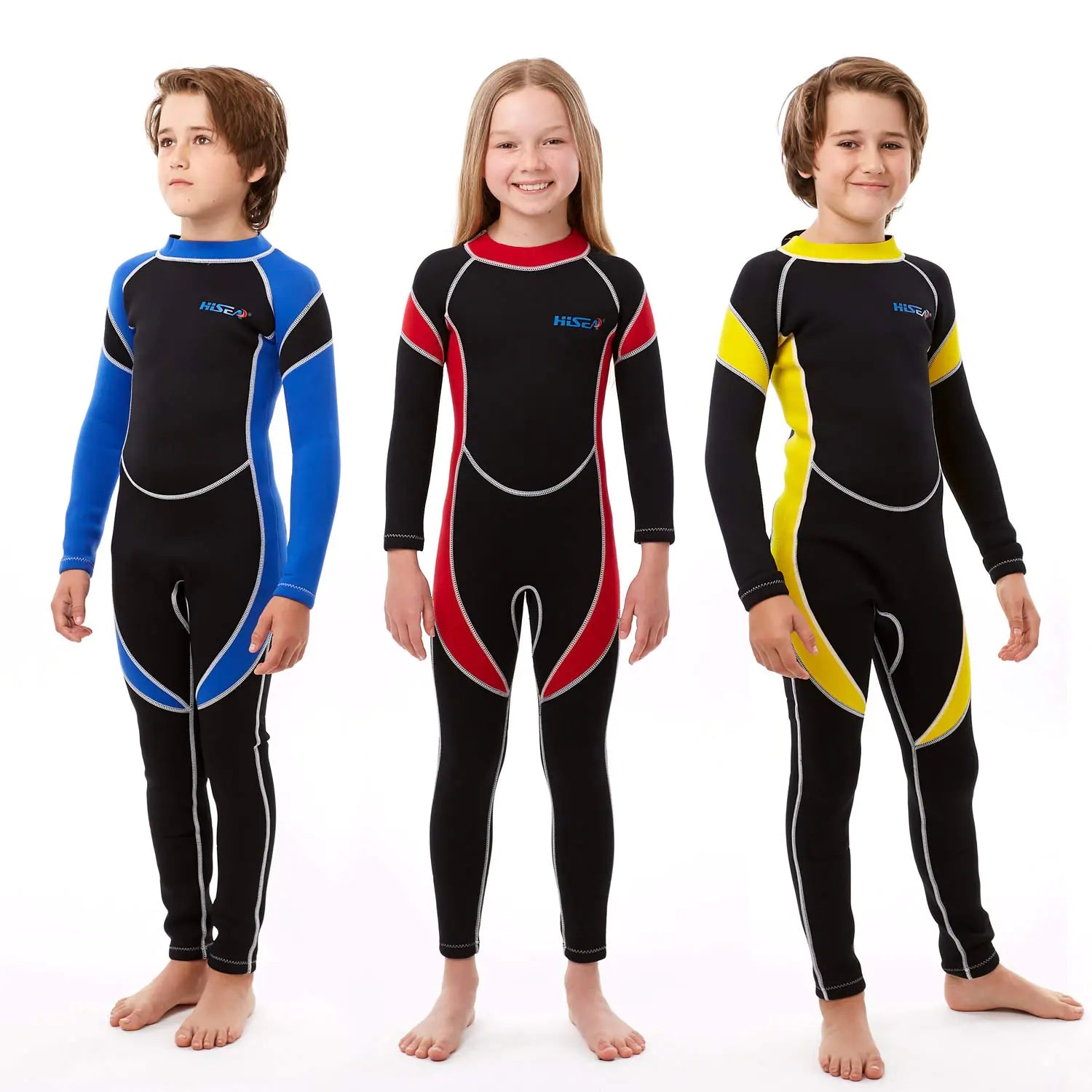 Kids Wetsuit for Boys Girls Toddlers by Scubadonkey | Wetsuit for Kids in 2.5mm Neoprene UPF 50+ | Meets CPSC Safety Requirements (Blue4)