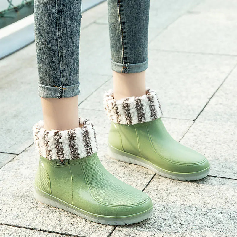 New Women's Low Tube Candy Color Cotton Water Shoes