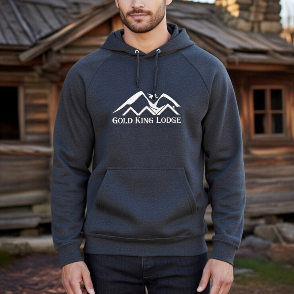 Gold King Lodge, Alaska Sweatshirt - Eco Raglan Hoodie | SOL'S Unisex