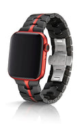 JUUK 45mm Vitero Rossa Premium Watch Band Made for The Apple Watch Using Aircraft Grade Hard Anodized 6000 Series Aluminum with a Solid Stainless Steel Butterfly deployant Buckle (Matte)