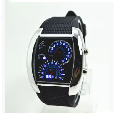 LED Electronic Aviation Watch for Men - Stylish Sports Design