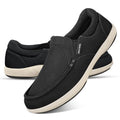Mens Slip On Shoes - Breathable Casual Yacht Loafers Shoes for Plantar Fasciitis with Arch Support - Orthopedic Mens Boat Shoes for Daily Walking (Black 10)