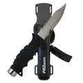 Promate KF510-Black Sharp Tip Stainless Steel Scuba Dive Knife