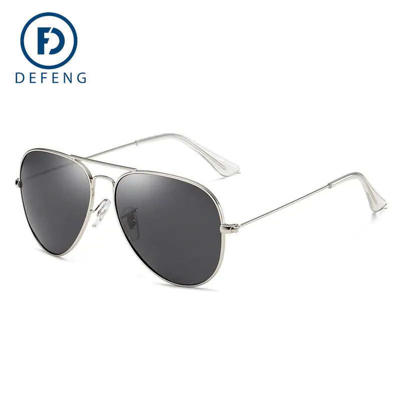 Men's DEFENG Polarized Pilot Sunglasses with Colorful Lenses - Aviator