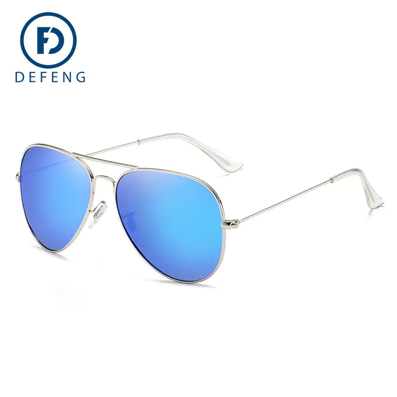 Men's DEFENG Polarized Pilot Sunglasses with Colorful Lenses - Aviator