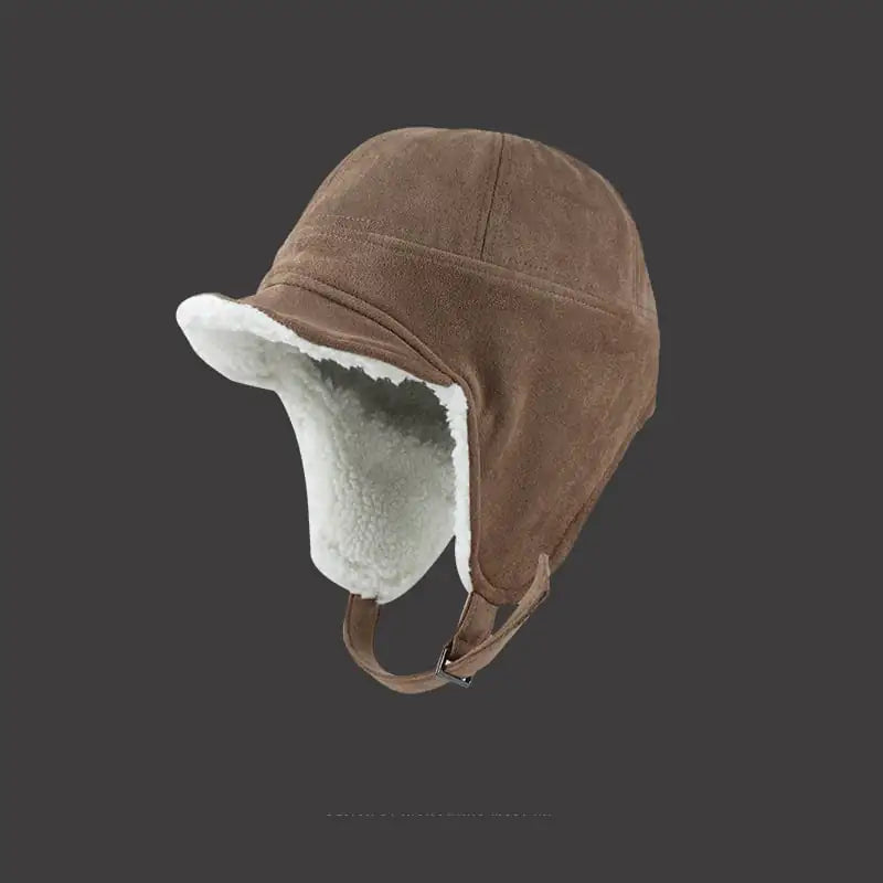 Warm Furry Pilot Locomotive Small Suede Hat