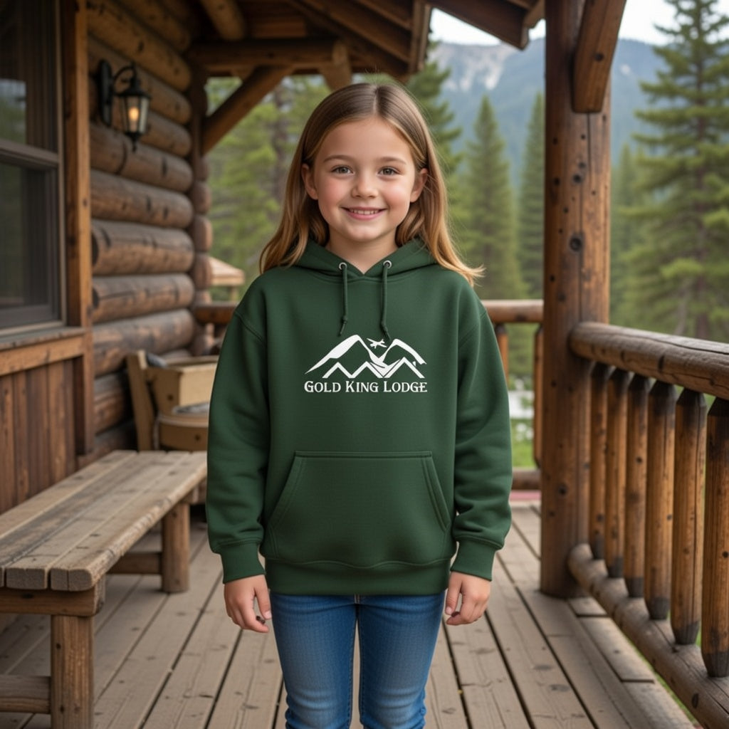 Gold King Lodge, Alaska Sweatshirt - Eco Raglan Hoodie | SOL'S Unisex