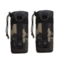 Lake Of Fire 2PCS Molle Water Bottle Holder Fits 10 to 20 Ounce Bottle Nylon Tactical Water Bottle Holder for BackpackDrawstring Open Top(Camo)