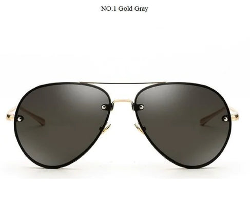 Trendy Women's Pilot Sunglasses with Ocean Lens