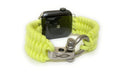 Savior Survival Gear Apple Watch Band 38mm Replacement Survival Paracord Watch Band with Stainless Steel Adjustable Shackle (550 Paracord Large) (Glow in the Dark Yellow)