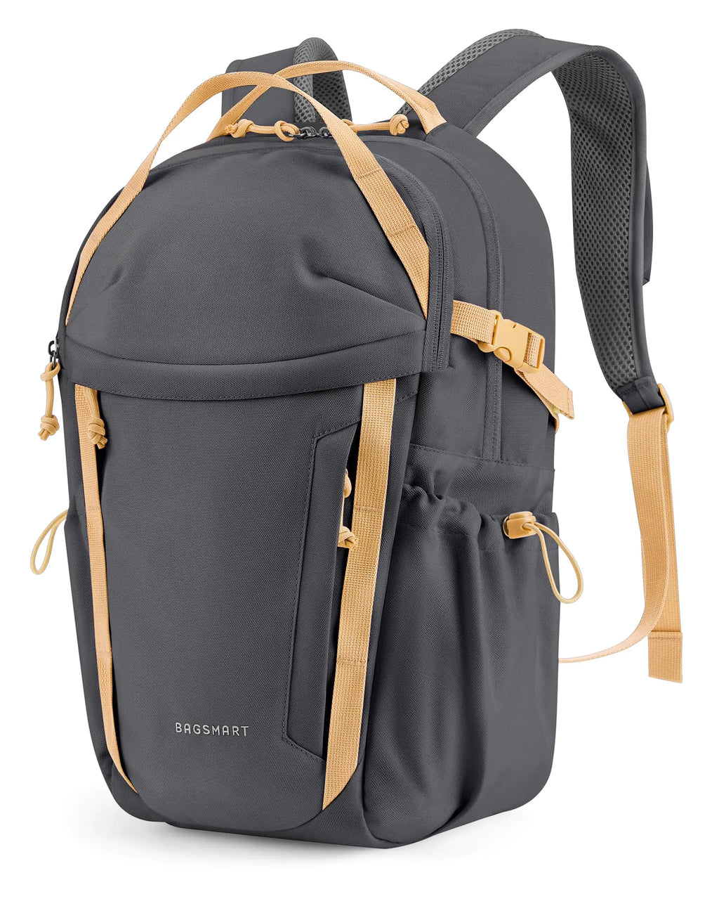 BAGSMART Travel Backpack for Men and Women Lightweight 15.6" Sport Bag Large Weekender Bag Water Resistant Stylish Casual Bookbag for Flight College Outdoor Dark Gray