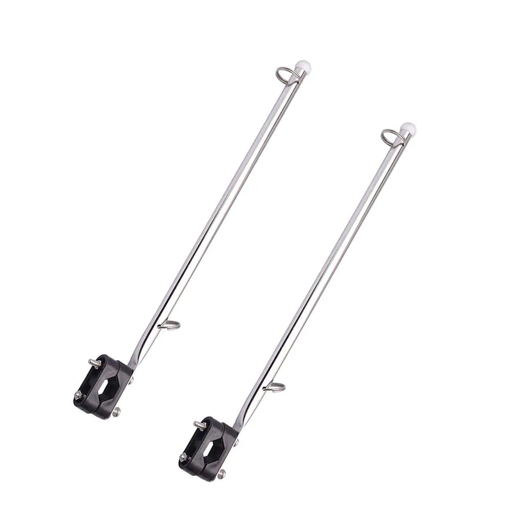 2 PCS Stainless Steel Rail Mount Boat Pulpit Staff boat yacht marine flag pole(7/8" - 1")