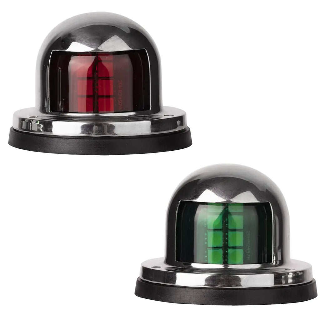 Stainless Steel LED Boat Navigation Lights Waterproof Marine Navigation Lamp Marine Boat Bow Lights with Red and Green LED for Boat Pontoon Yacht Skeeter12V
